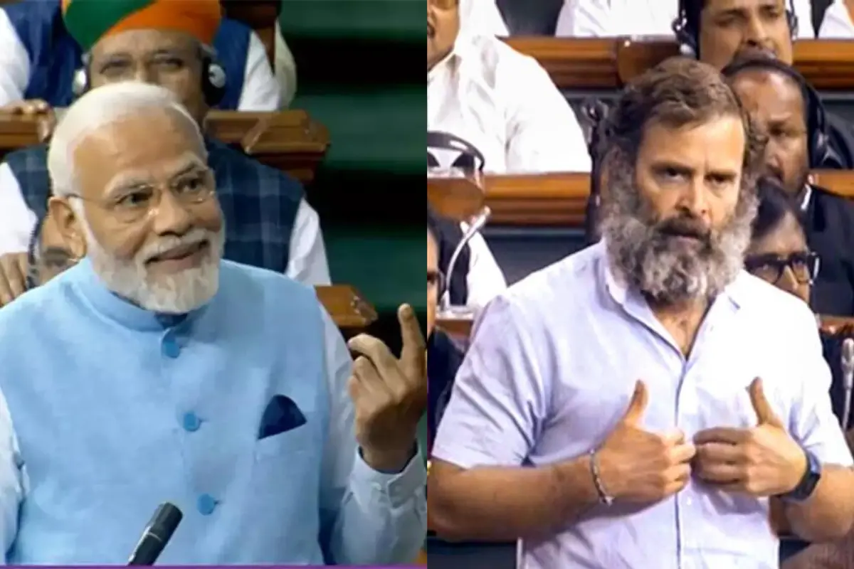 Narendra Modi in Parliament against Congress